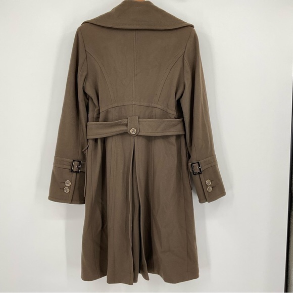 Laundry By Shelli Segal Brown Dress Peacoat Wool Size 10 - Picture 5 of 9